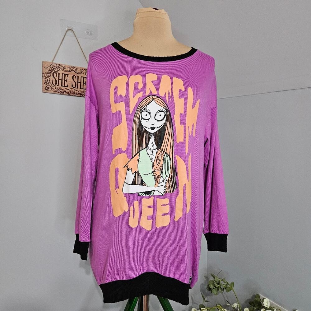Disney Nightmare Before Christmas Scream Queen Sleepshirt Sleepwear Gown Medium - Picture 2 of 16